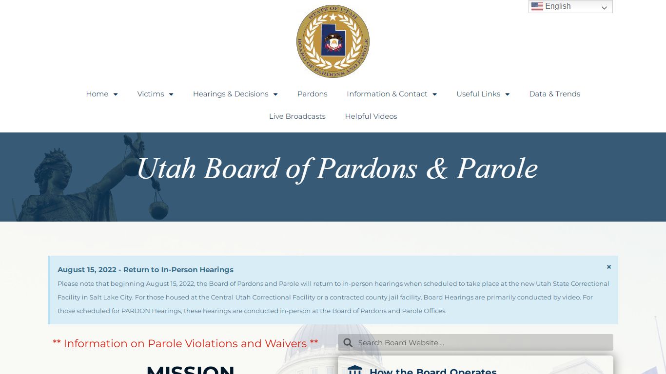 Utah Board of Pardons & Parole – Official Website for the Utah Board of ...